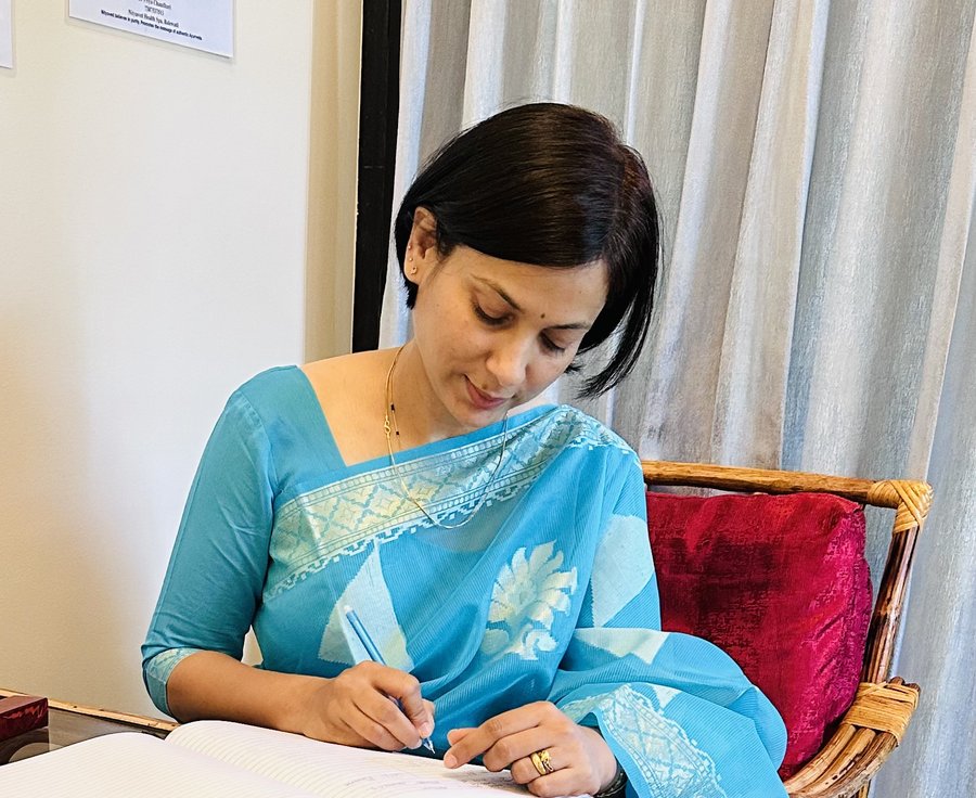 Dr Priya Chaudhari, founder of Divyasparsha and Ayurvedic practitioner (B.A.M.S.)